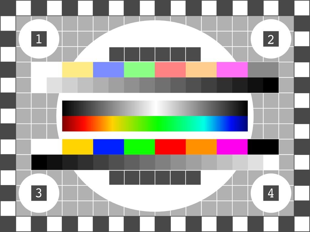 tv test pattern, test picture, display